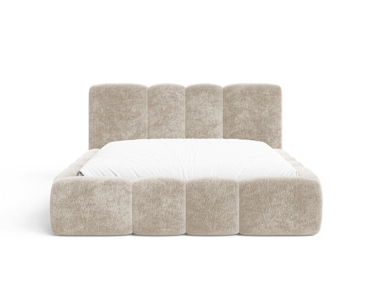 POLSTERBETT 26 - 180x200 cm – Amari – Bett mit Bettkasten und Gepolstertem Kopfteil - Cappuccino, Holz (180/200cm) - ROYAL24_MARKT