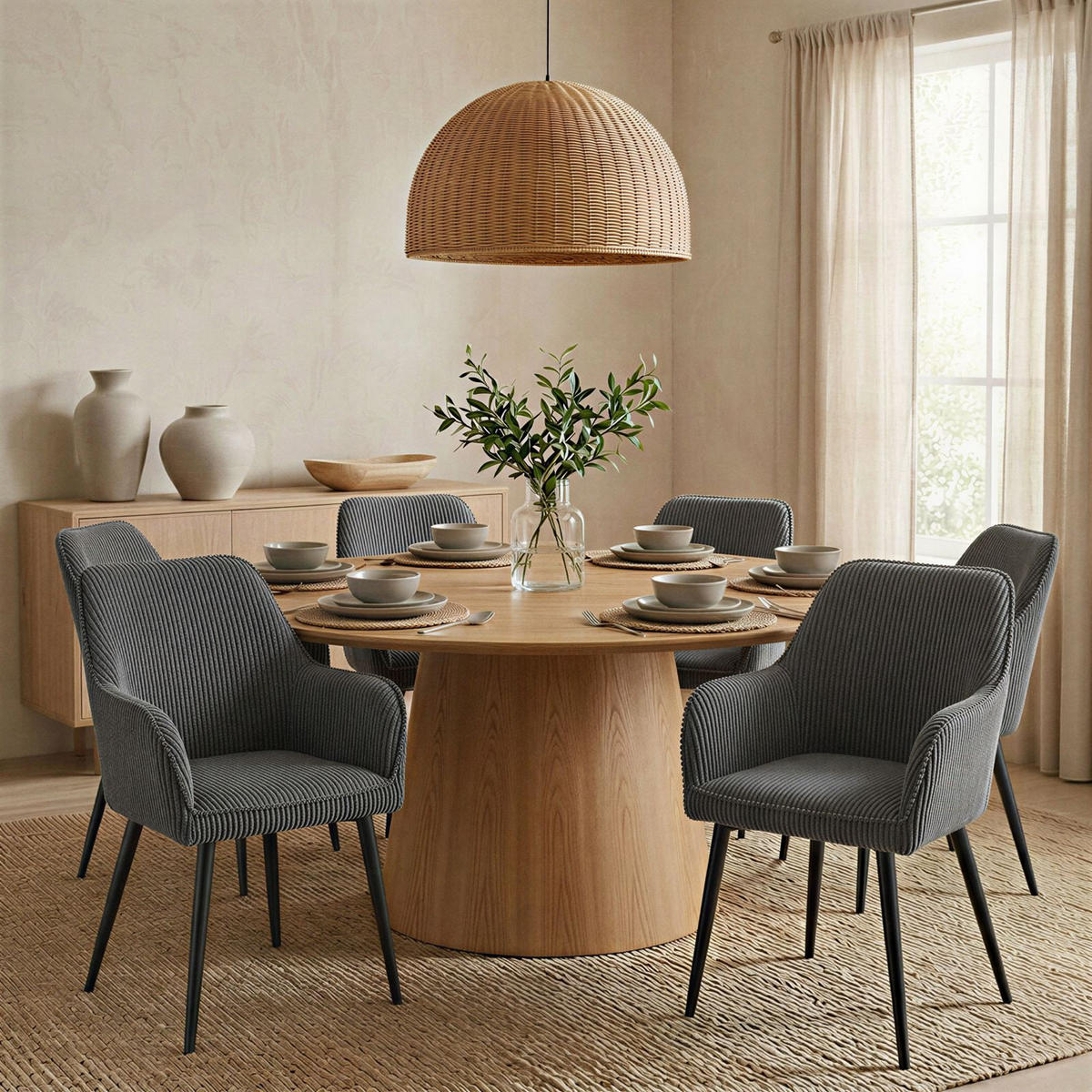 ESSZIMMERSTÜHLE VERONA 2er-Set grau - Grau, Textil (59/85/63cm) - IDIMEX