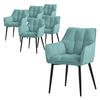 ESSZIMMERSTUHL 6er Set petrol - Hellblau, Textil (63/90/57cm) - ML-DESIGN