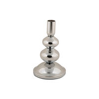 KERZENHALTER Dazzle 16,7 cm - Silberfarben, Metall (10/16.7/10cm)