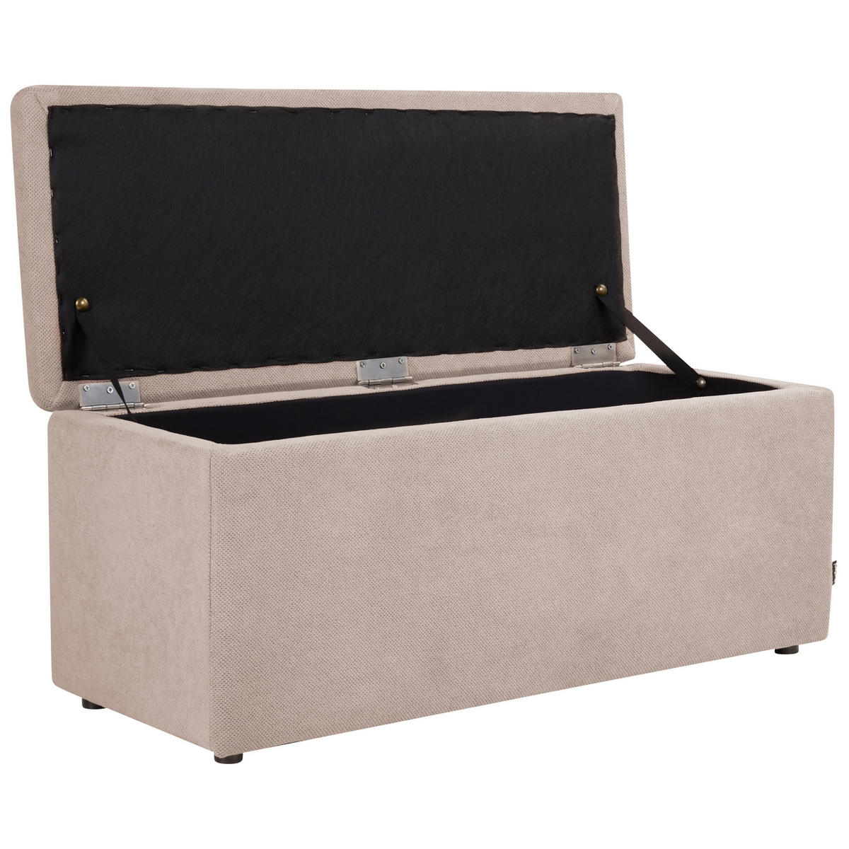 OTTOMANE mit Stauraum Stoff Taupe Orem - Taupe, Textil (100/42/40cm) - Beliani