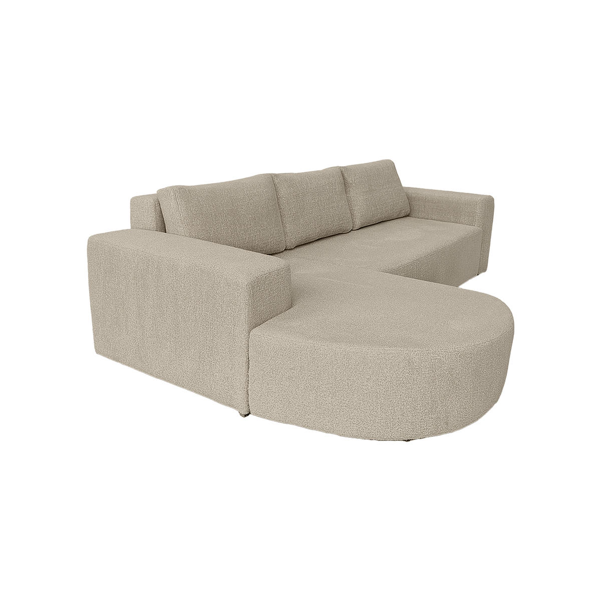 ECKSOFA Tolga mit Schlaffunktion, Taupe - Greige, Textil (162/270cm) - Fedve