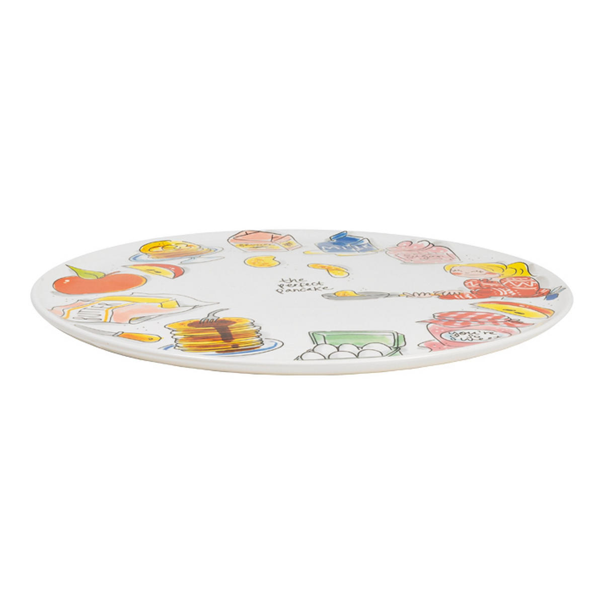 TELLER Gemütliche Tage - Der perfekte Pfannkuchen in Bunt - 31cm - Multicolor, Keramik (31/31/2cm) - Blond Amsterdam