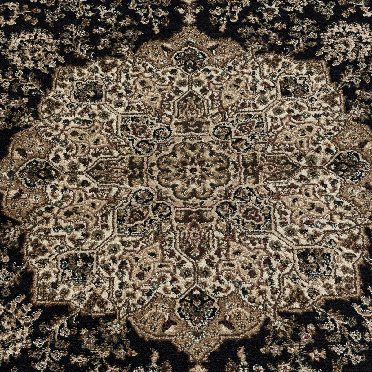 TEPPICH Kurzflor GEISLER in Schwarz, orientalisch, aus Polypropylen, 200 x 290 cm - Beige, Textil (200/290cm) - KADIMA DESIGN