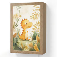 NÁSTĚNNÁ LAMPA Dino - Fotbal - Orange 20x30 cm - béžová, kompozitní dřevo (20/30/8cm) - OnlyWow