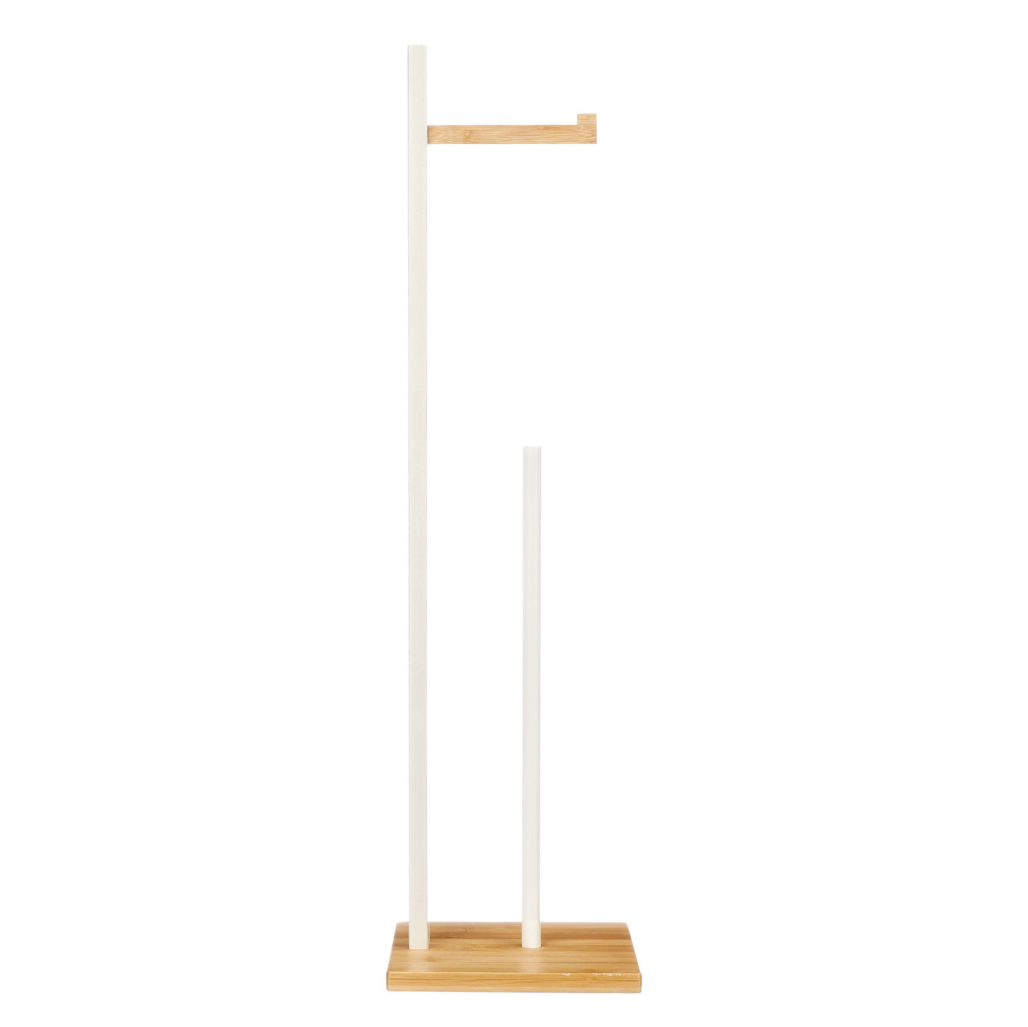 TOILETTENPAPIERSTÄNDER Clom 19/19/71 cm - Weiß, Naturmaterialien (19/71/19cm) - Berilo