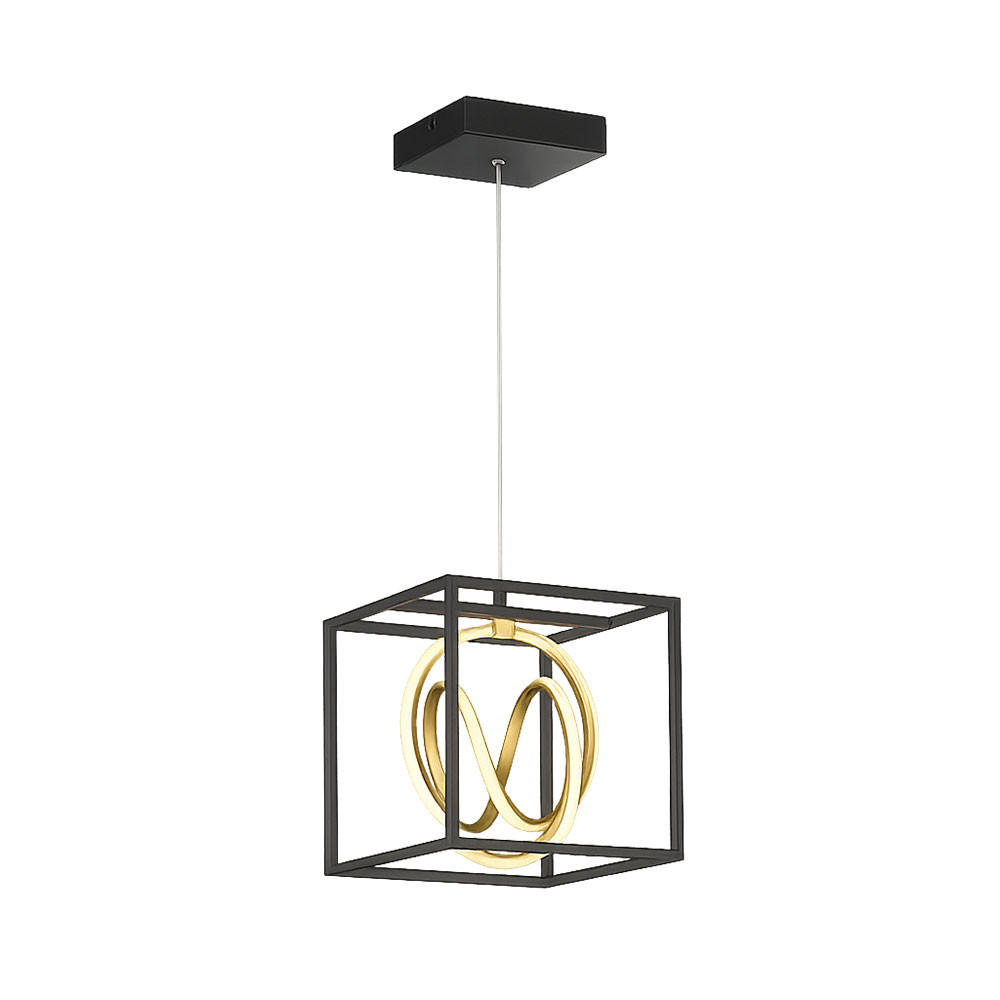 LED HÄNGELAMPE Gisi Schwarz Gold - Schwarz, Metall (25/25/150cm)