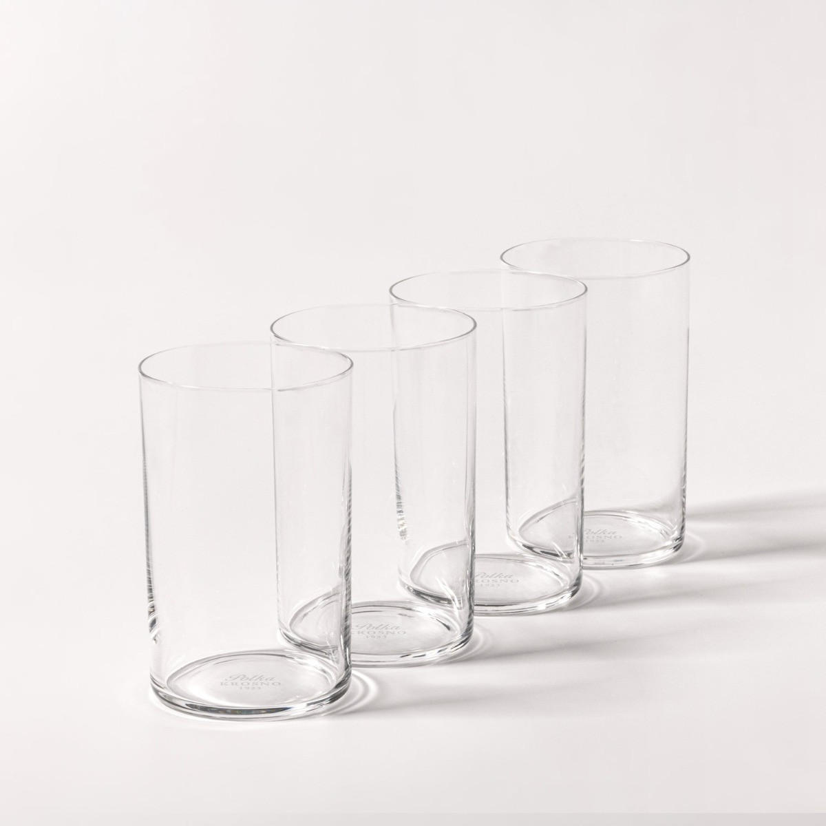 WASSERSET POLKA, 4ER-SET, 250 ML - Transparent, Glas (0.25L) - Krosno Glass