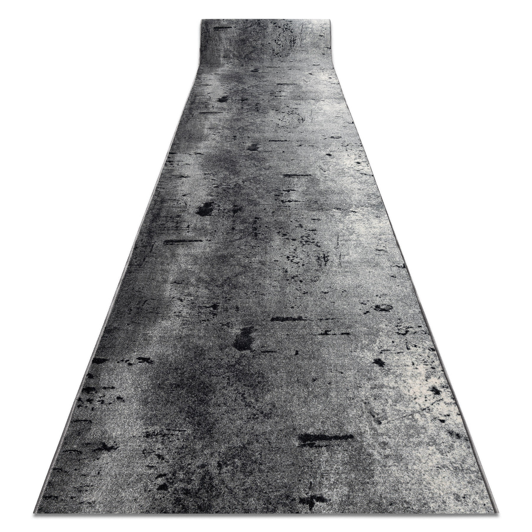 rugsX POGUMOVANÝ běhoun MARL Beton šedá 80 cm 80/420 cm