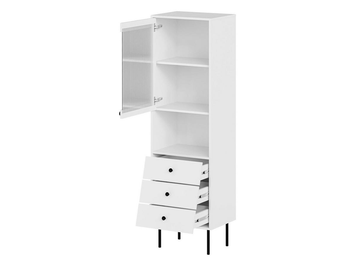 STANDVITRINE Valerio - Goldfarben/Schwarz, Holzwerkstoff/Kunststoff (52/180/39cm) - MIRJAN24