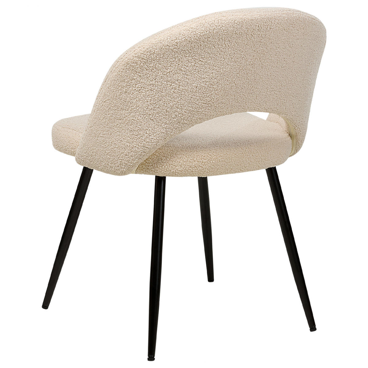 ESSZIMMERSTUHL 2er-Set Polyester Beige Onaga - Beige, Textil/Metall (45/77/46cm) - Beliani
