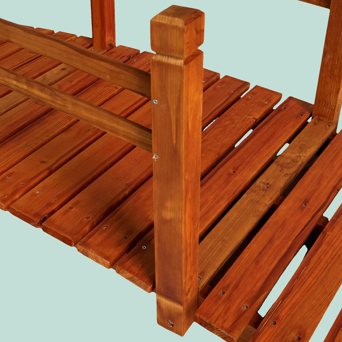 ZAHR. můstek - pomerančová, dřevo (72/185/58cm) - Relaxdays