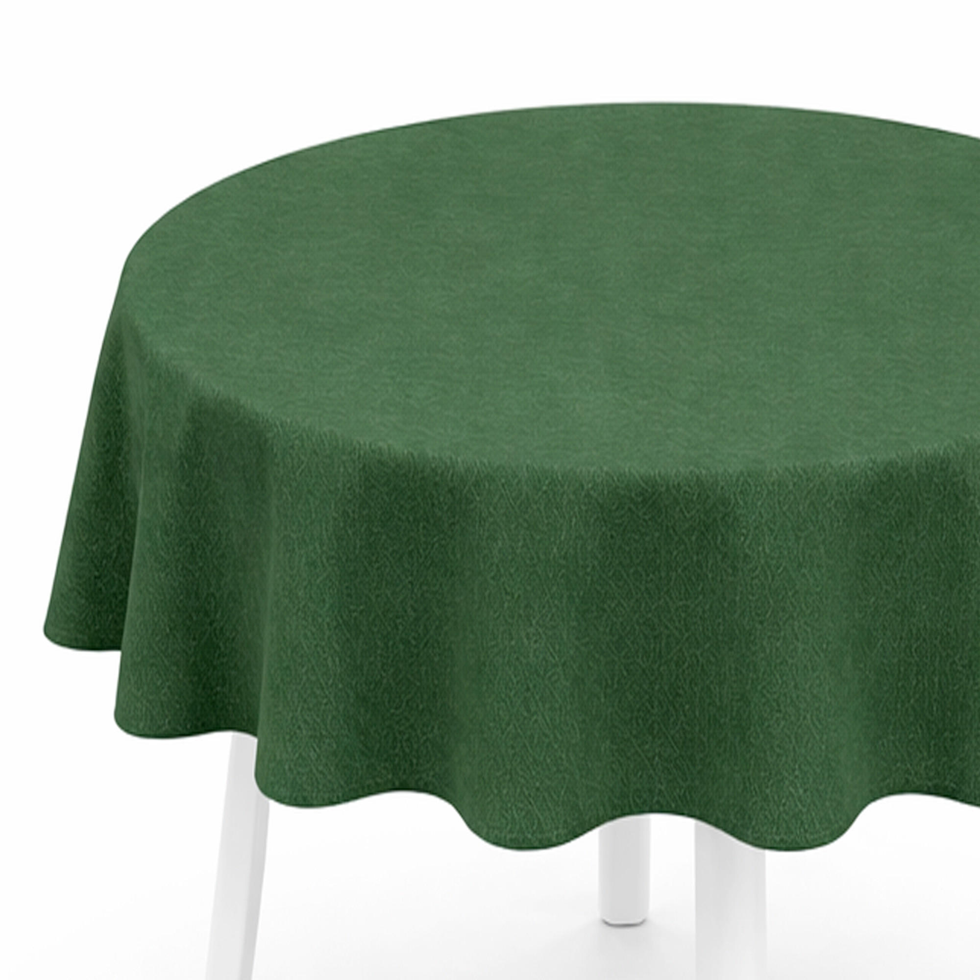 TISCHDECKE Garten Weichschaum Ø140cm - Dunkelgrün - Dunkelgrün, Kunststoff (140/140cm) - Bestlivings