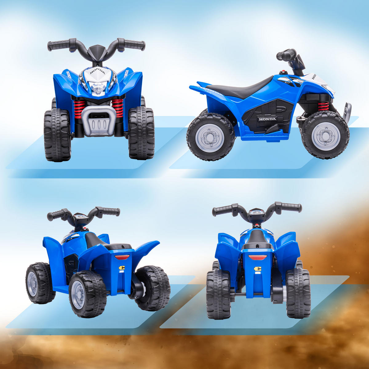 KINDERQUAD - Blau, Kunststoff/Metall (65.5/38.5/43.5cm) - AIYAPLAY