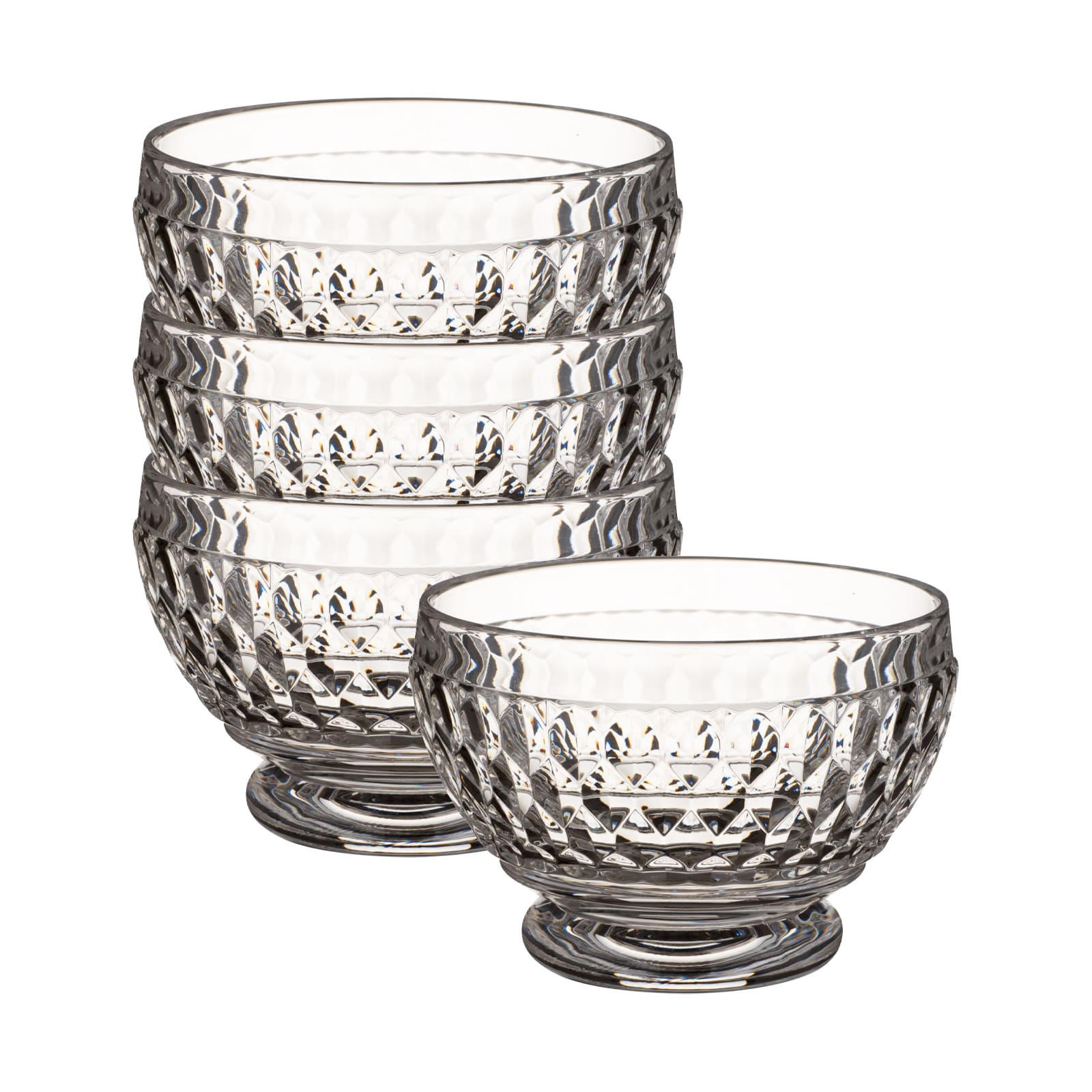 DESSERTSCHALEN Boston Coloured Klar ø 11,7 cm 4er Set - Transparent, Glas (11.7cm) - Villeroy & Boch