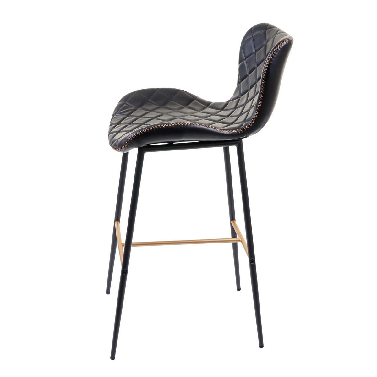 BARHOCKER Schwarz 2er-Set - Schwarz, Textil (48/100/57cm) - MCW