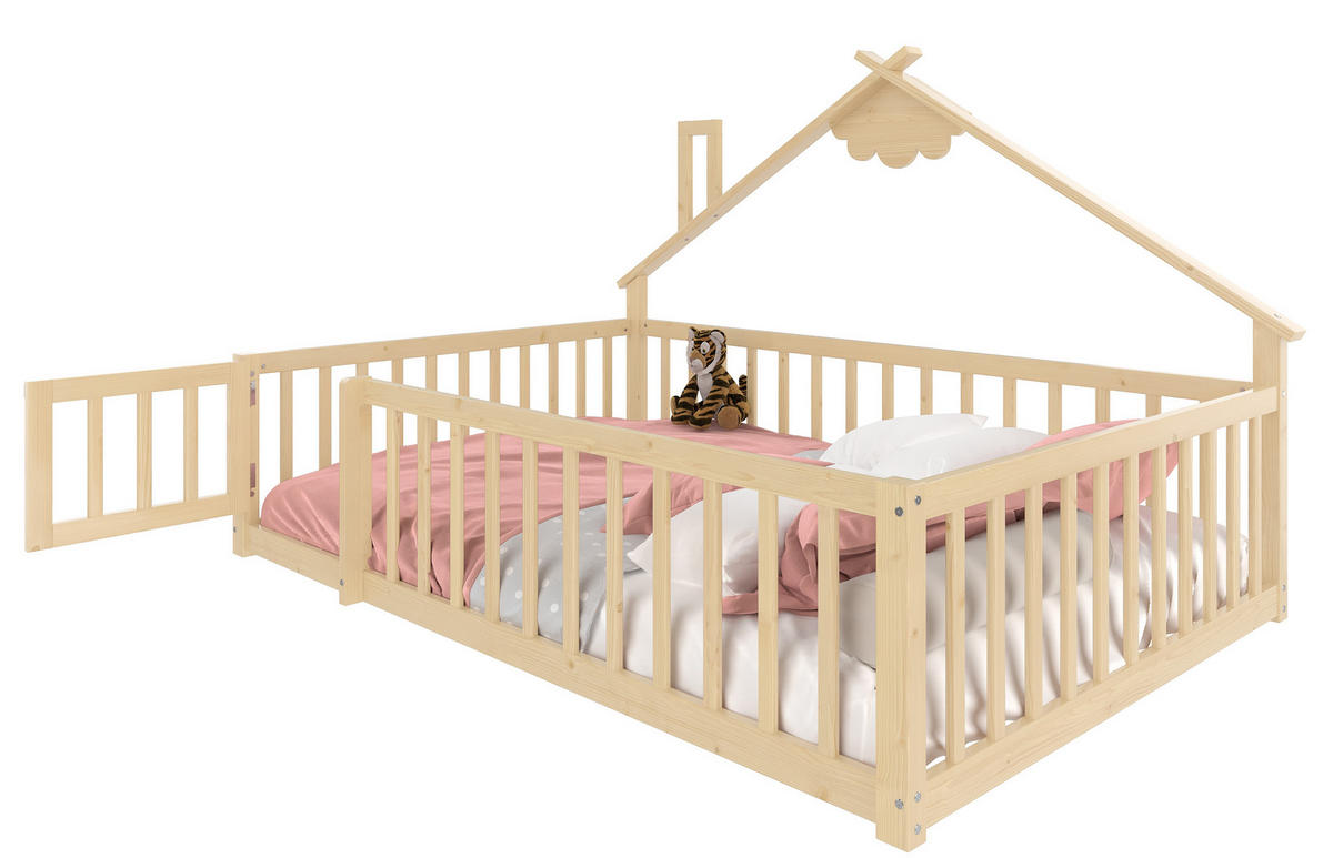 HAUSBETT 90/190 cm Natur - Naturfarben, Holz - Raumix