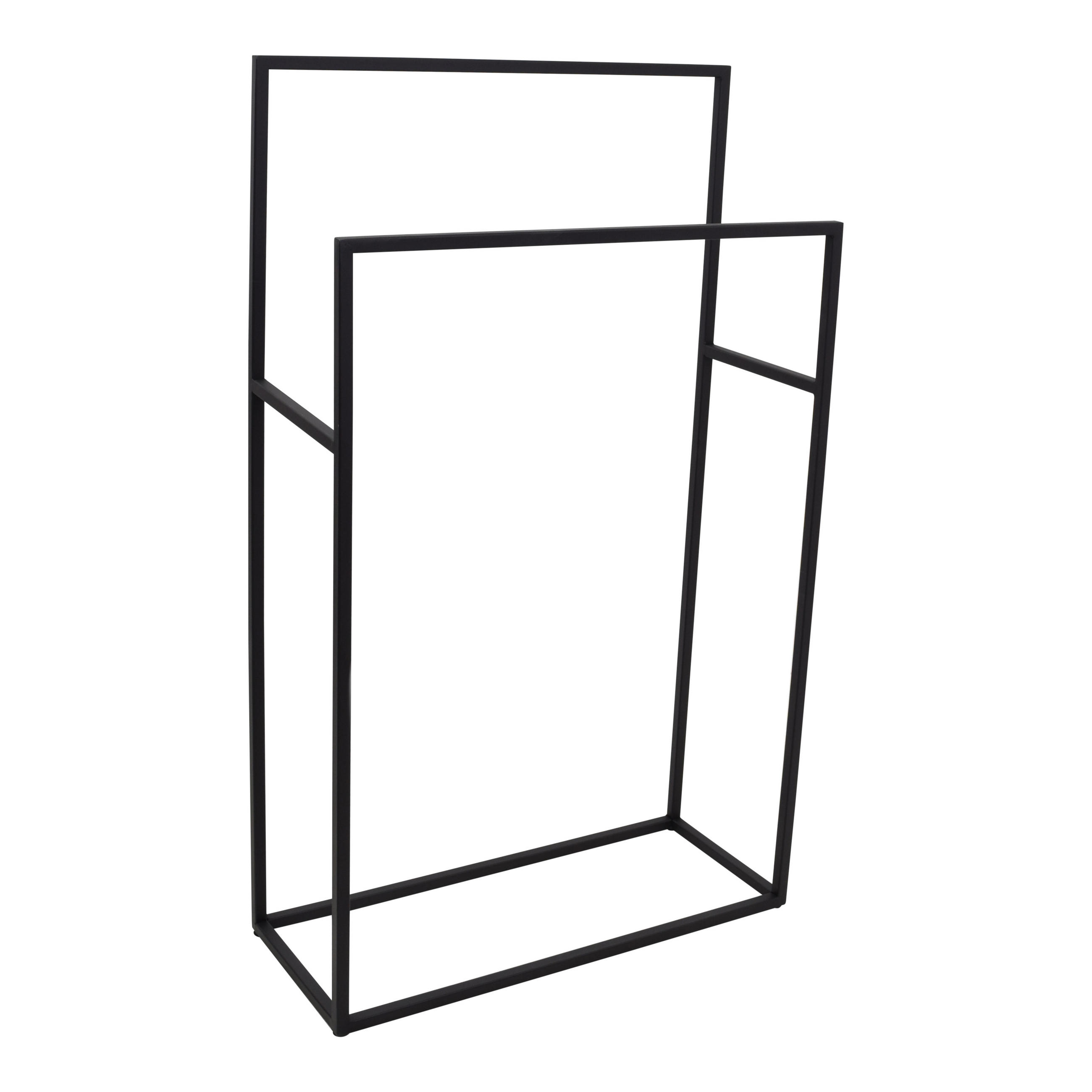 HANDTUCHSTÄNDER Fester Schwarz - Schwarz, Metall (50/83/20cm) - LOFT42