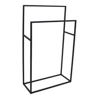 HANDTUCHSTÄNDER Fester Schwarz - Schwarz, Metall (50/83/20cm) - LOFT42