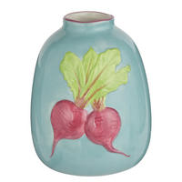 VASE Veggie Rote Beete - Dolomit - Pastellblau - Hellblau, Stein (18cm) - Butlers