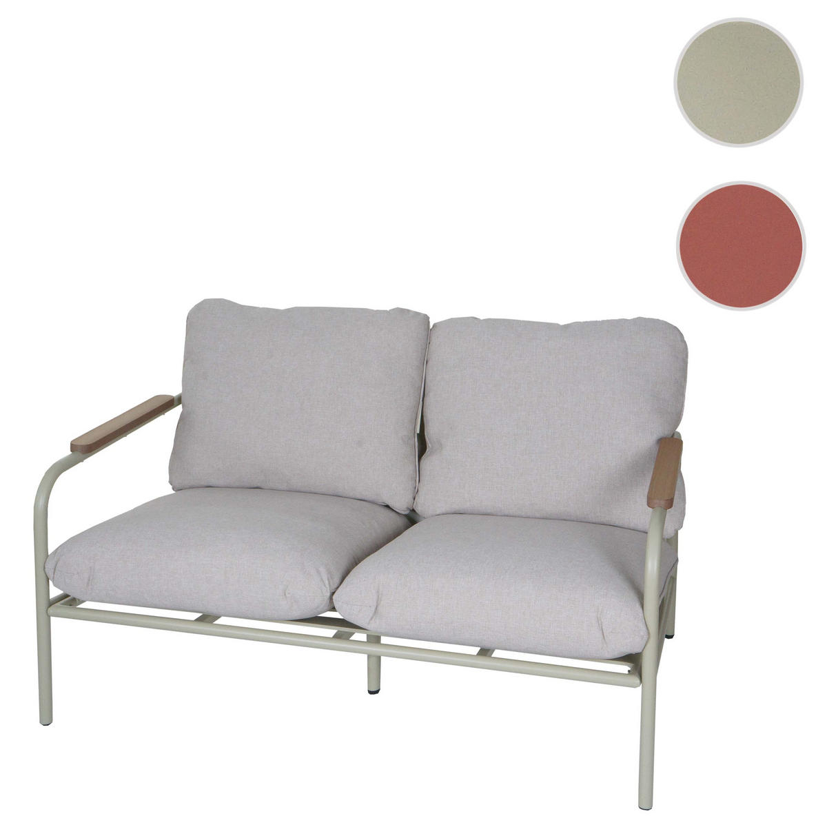GARTENBANK Hellgrün - Hellgrün, Metall (125/81/81cm) - MCW