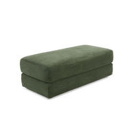 POLSTERHOCKER Federkern B124/T60/H40 cm Cord-Bezug Grün / 15256 - Schwarz/Grün, Kunststoff/Textil (124/40/60cm) - luma-home