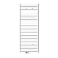 BADHEIZKÖRPER Sahara 750x1800 mm Weiß gerade mit Ventil Durchgang - Weiß, Metall (75/180/3cm) - LuxeBath