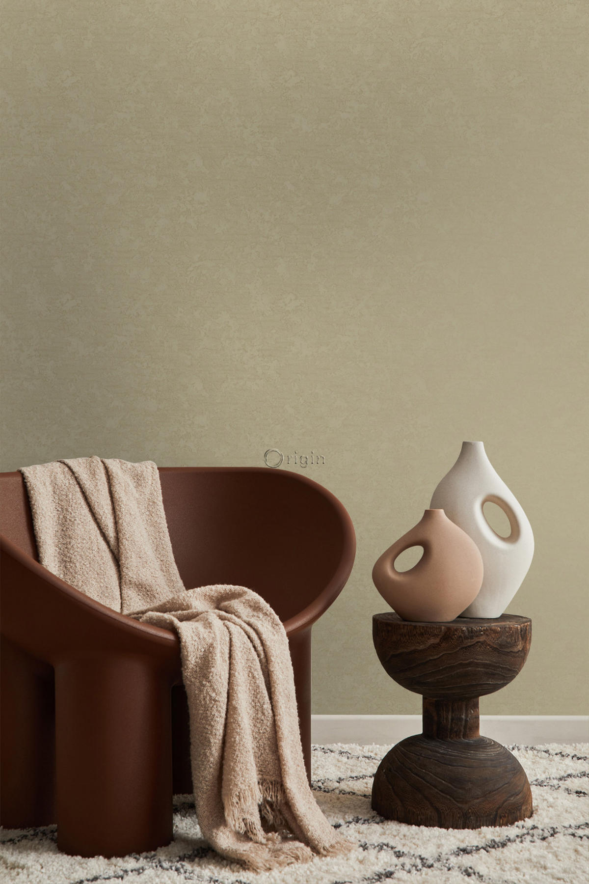 TAPETE Uni 53 cm x 10.05 m - Beige, Papier (53/1000cm) - Origin Wallcoverings