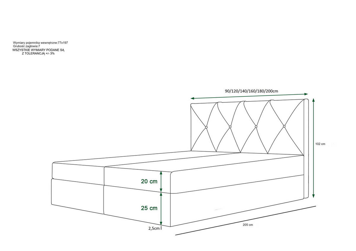 BOXBETT ALTEA 140x200, mit Matratze H3 und Topper, Monolith 59 - Rot, Holz/Kunststoff (140/200cm) - Bedante