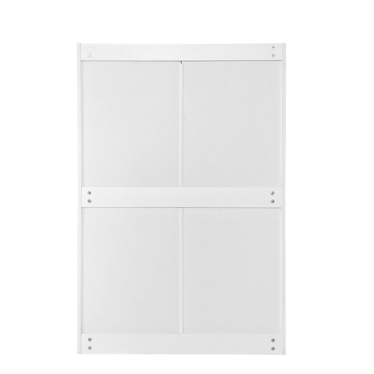 SCHUHSCHRANK aus Spanplatte 80x23,5x131cm in Weiß mit 3 Klappen & 2 Schubladen - Weiß, Holzwerkstoff (80/131/23.5cm) - Modfu