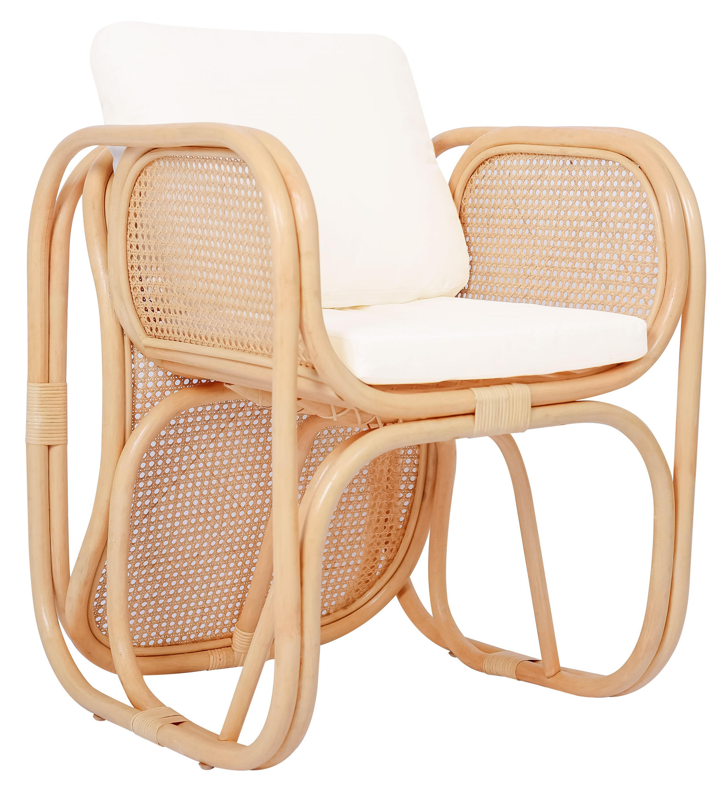 SESSEL Rattan Beige - Braun, Holz (58/71/61cm) - Nordlys