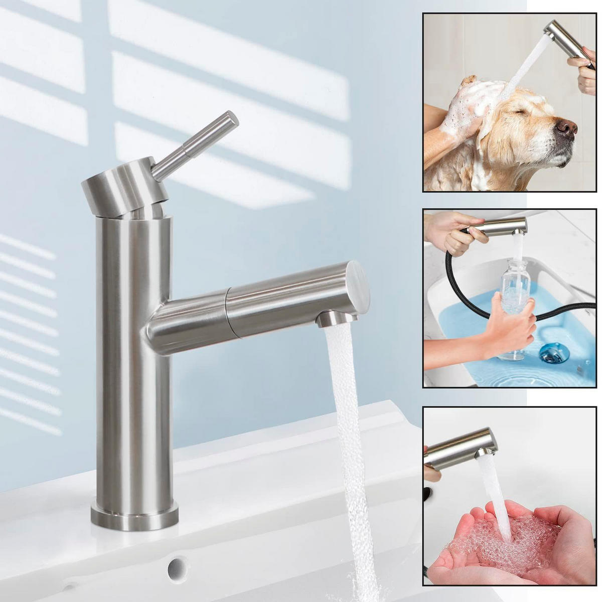 WASCHTISCHARMATUR LURLINE 16/5/21 cm - Silberfarben, Metall (5/21/16cm) - Nettlife