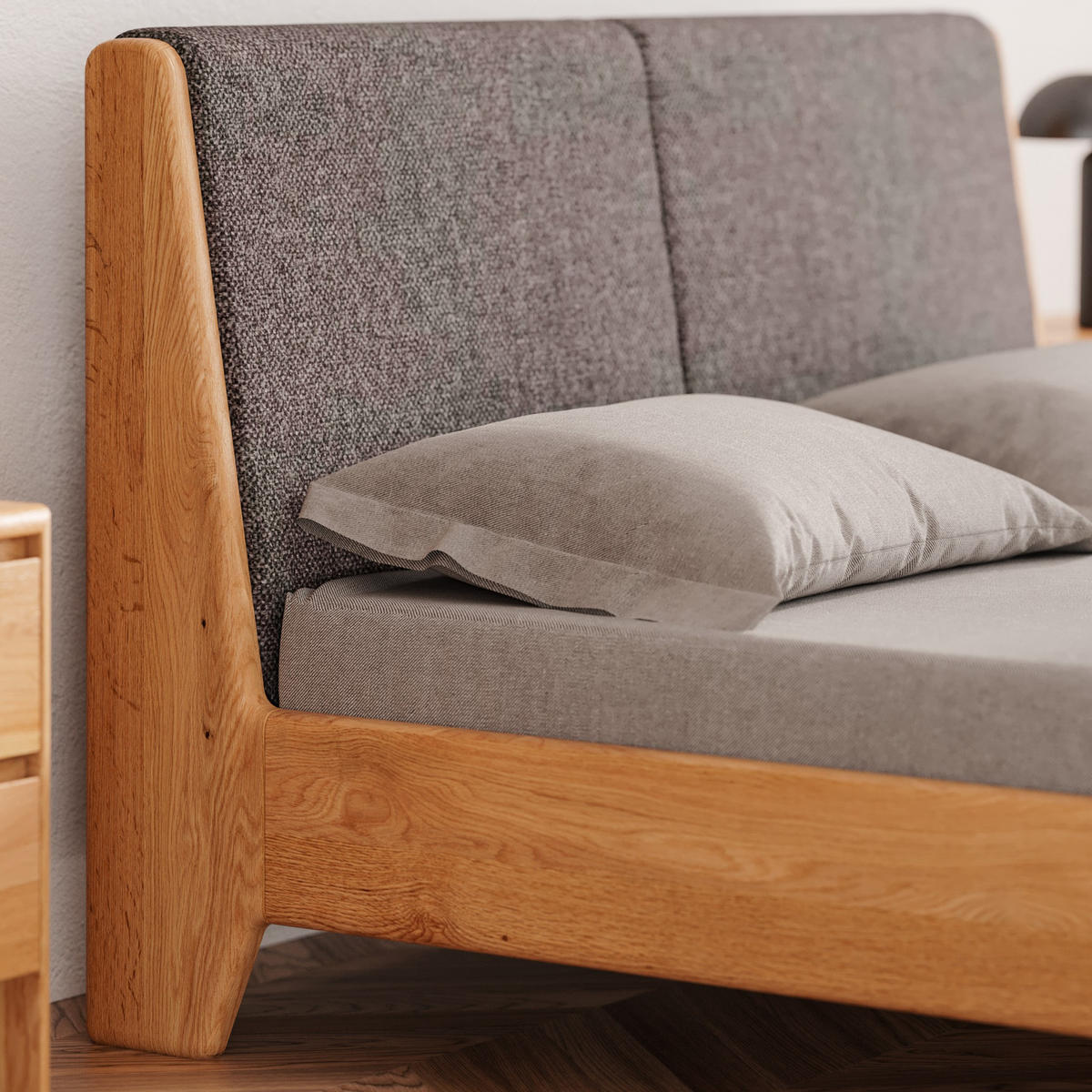 MASSIVHOLZBETT Lumo aus Eiche 200x200 cm - Eichefarben/Braun, Holz (200/200cm) - Danzz