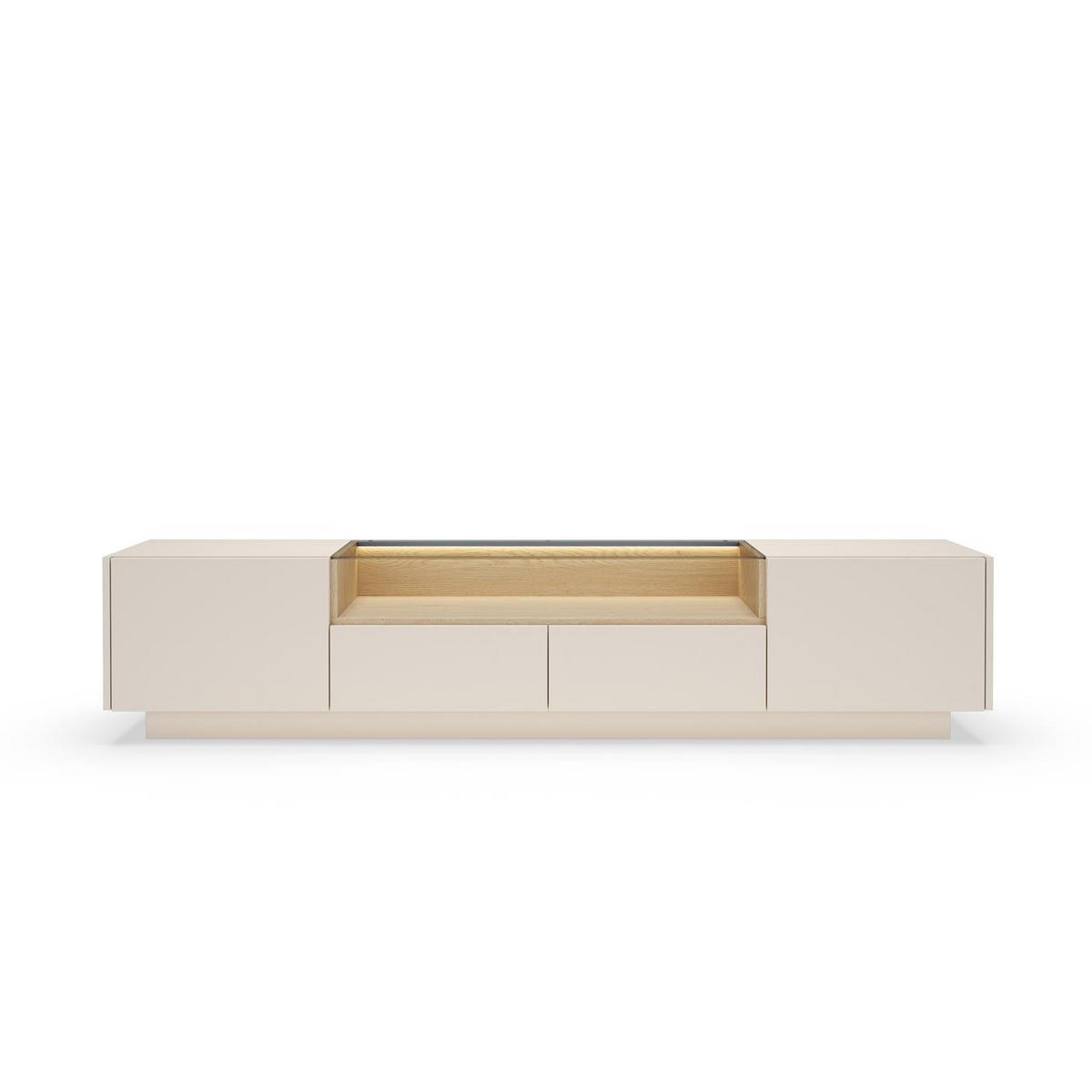 RTV-SCHRANK Kiro Beige 203, Lowboard mit LED - Beige, Holzwerkstoff (203/43/40cm) - Bettso