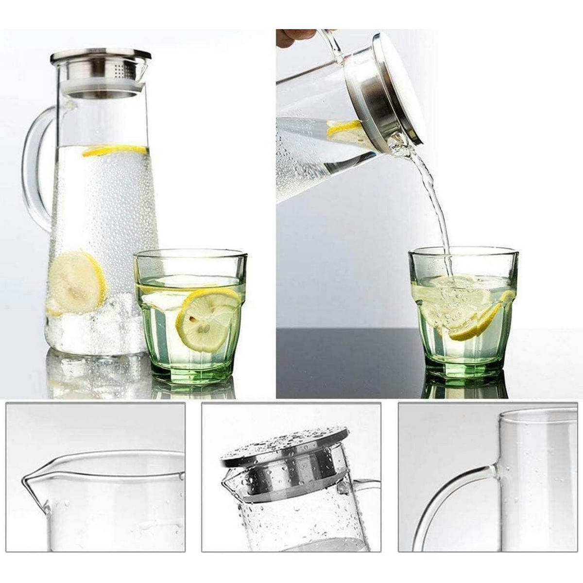 GLASKARAFFE Borosilikatglas 1500 ml - Transparent, Glas (12/12cm)