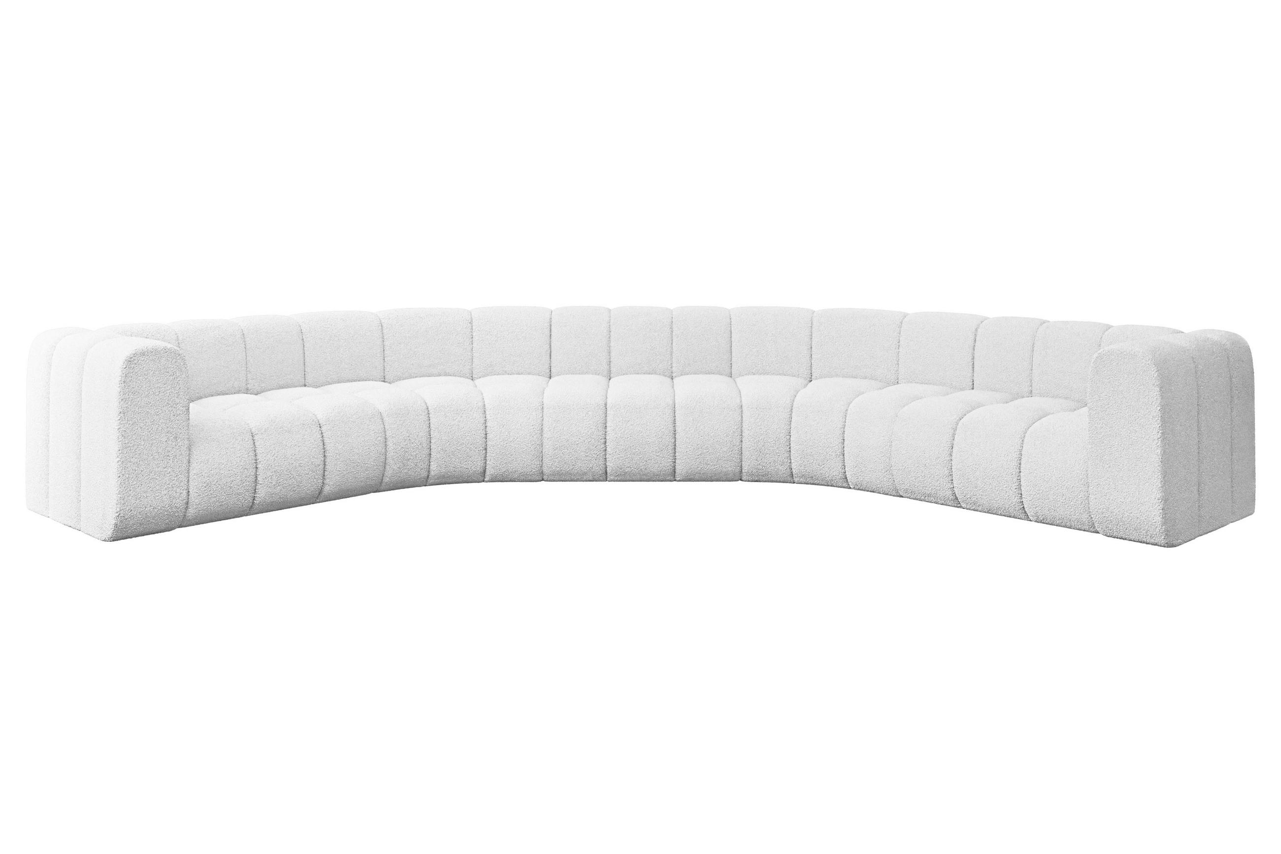 WOHNLANDSCHAFT modulares Sofa Lazro-U1 - 373x373x70 cm Weiß - Weiß, Holzwerkstoff/Textil (373/70/373cm) - ALTDECOR