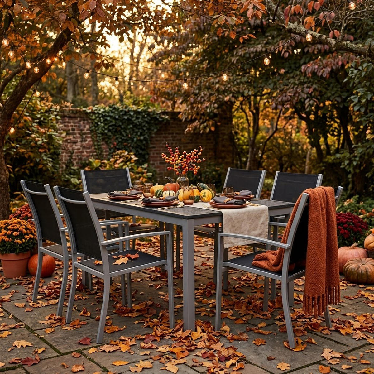 GARTENSTUHL Leeds, Metall silber + Textilgewebe schwarz, 4-er Set - Grau, Metall (55/89/64cm) - TPFGarden