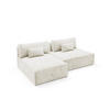 ECKSOFA mit Schlaffunktion Cremig - Creme, Textil (236/148cm) - Furnisell