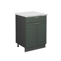 KÜCHENUNTERSCHRANK Fame-Line Grün-Gold Landhaus 60 cm mit Schublade AP Marmor - Anthrazit/Grün, Holzwerkstoff (60/82/60cm) - Vicco