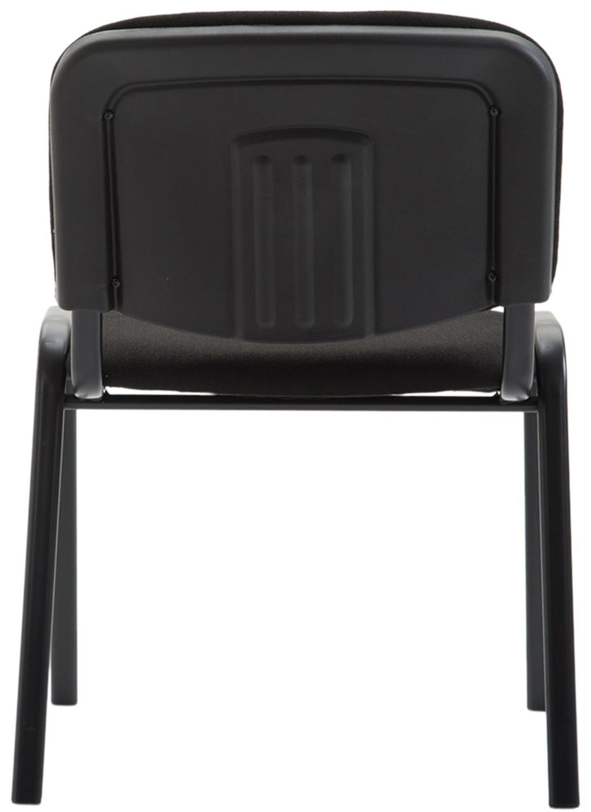 BESUCHERSTUHL Stoff Schwarz - Schwarz, Textil/Metall (53/83/53cm) - CLP