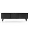 TV-SCHRANK Zova Schwarz, Schwarze Beine, Tv-Tisch - Schwarz, Holzwerkstoff/Metall (168/57/39cm) - Bettso