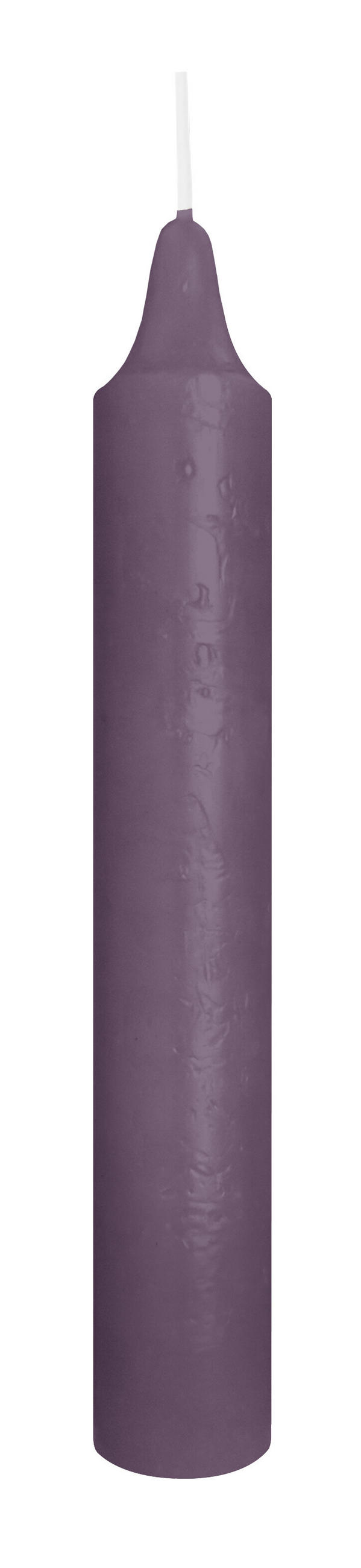 MARBLE Leuchterkerzen durchgefärbt Mauve Lila 150 x 22 mm, 20er Set - Mauve, Paraffin (2.2/15/15cm) - Wiedemann Kerzen