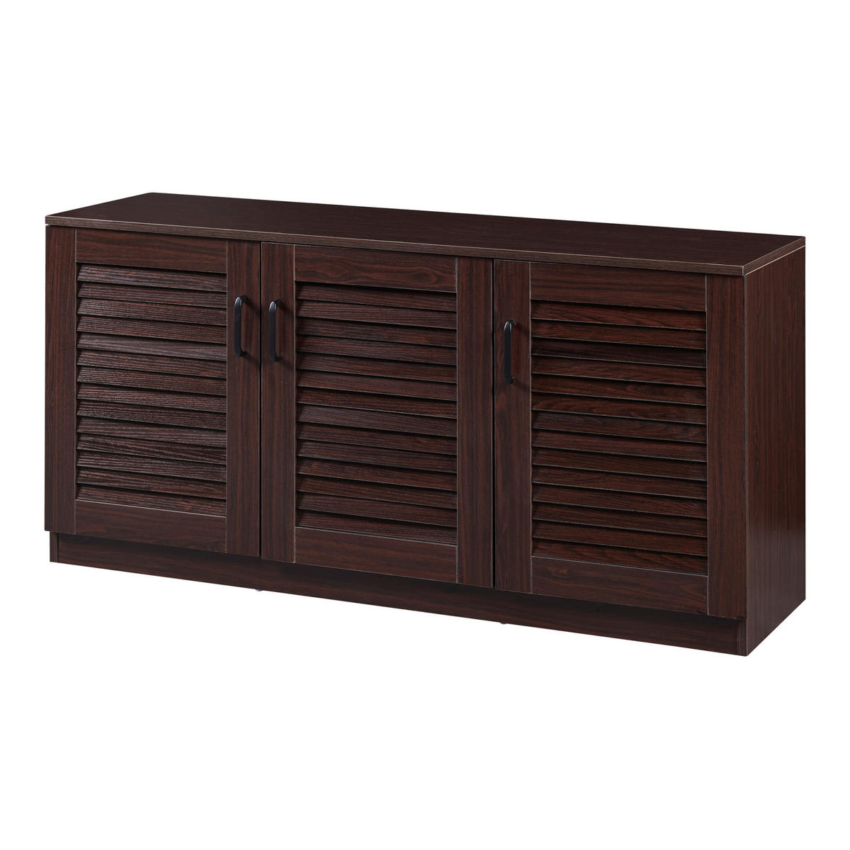 SCHUHSCHRANK Løten - Wengefarben, Holzwerkstoff (125/62/36cm) - [en.casa]