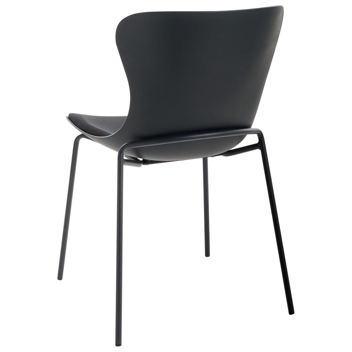 ESSZIMMERSTUHL 2er-Set Schwarz Pitsburg - Schwarz, Kunststoff (49/84/52cm) - Beliani