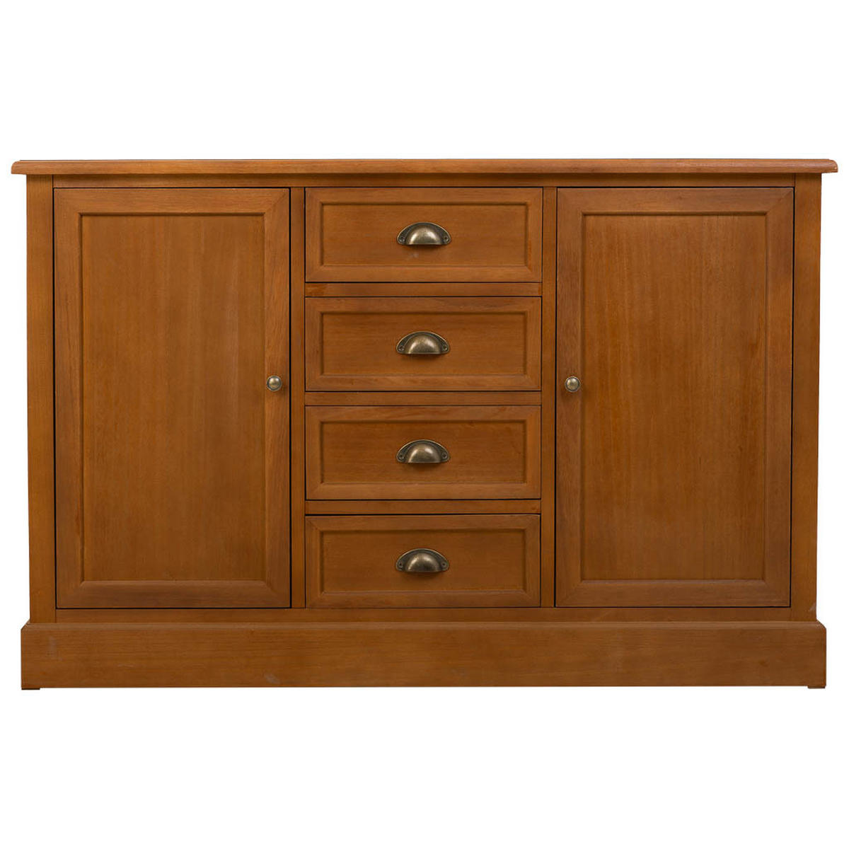 ANRICHTE aus Holz 129x45x85 cm - Braun, Holz (129/80/40cm) - Wanderlust