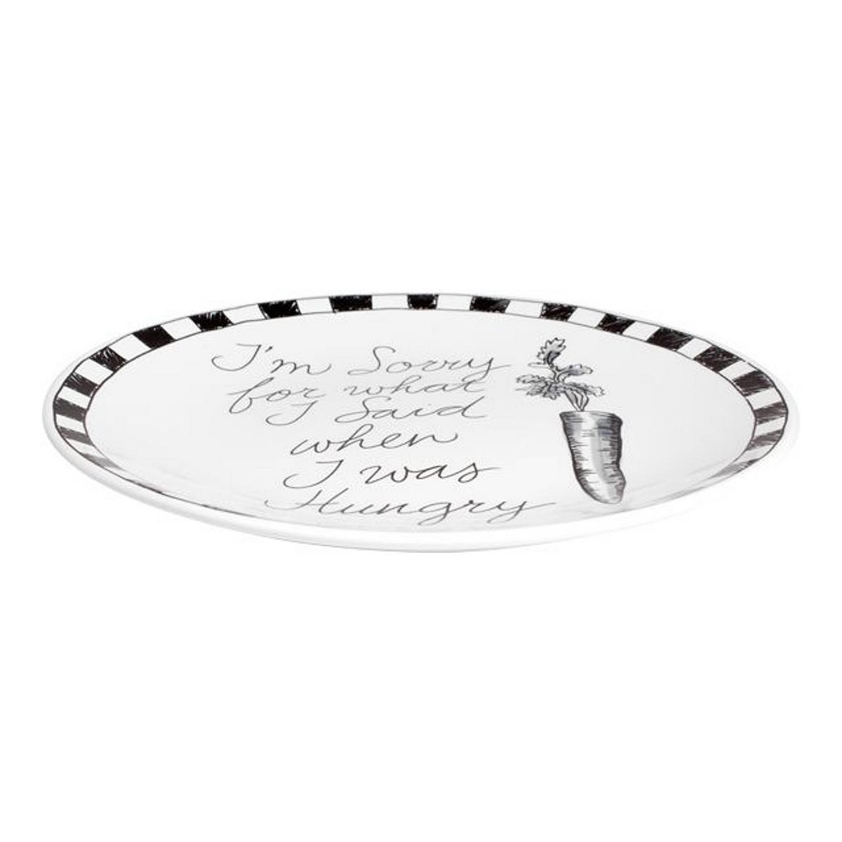 FRÜHSTÜCKSTELLER Es tut mir leid in Schwarz - 22cm - Schwarz, Keramik (21.8/21.8/2.5cm) - Blond Amsterdam