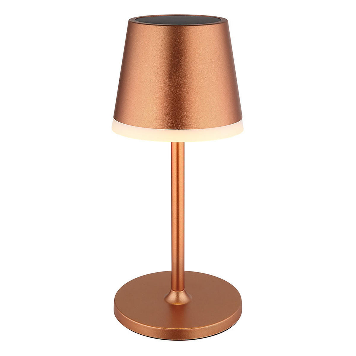 TISCHLEUCHTE Metall Champagner, LED Solar, 2er Set - Champagner, Metall (11/11/41cm) - Globo Lighting