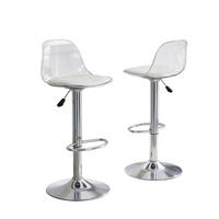BARHOCKER DE-36593 2er Set höhenverstellbar Silber - Silberfarben, Metall (40.5/99/40.5cm) - ComfortXL