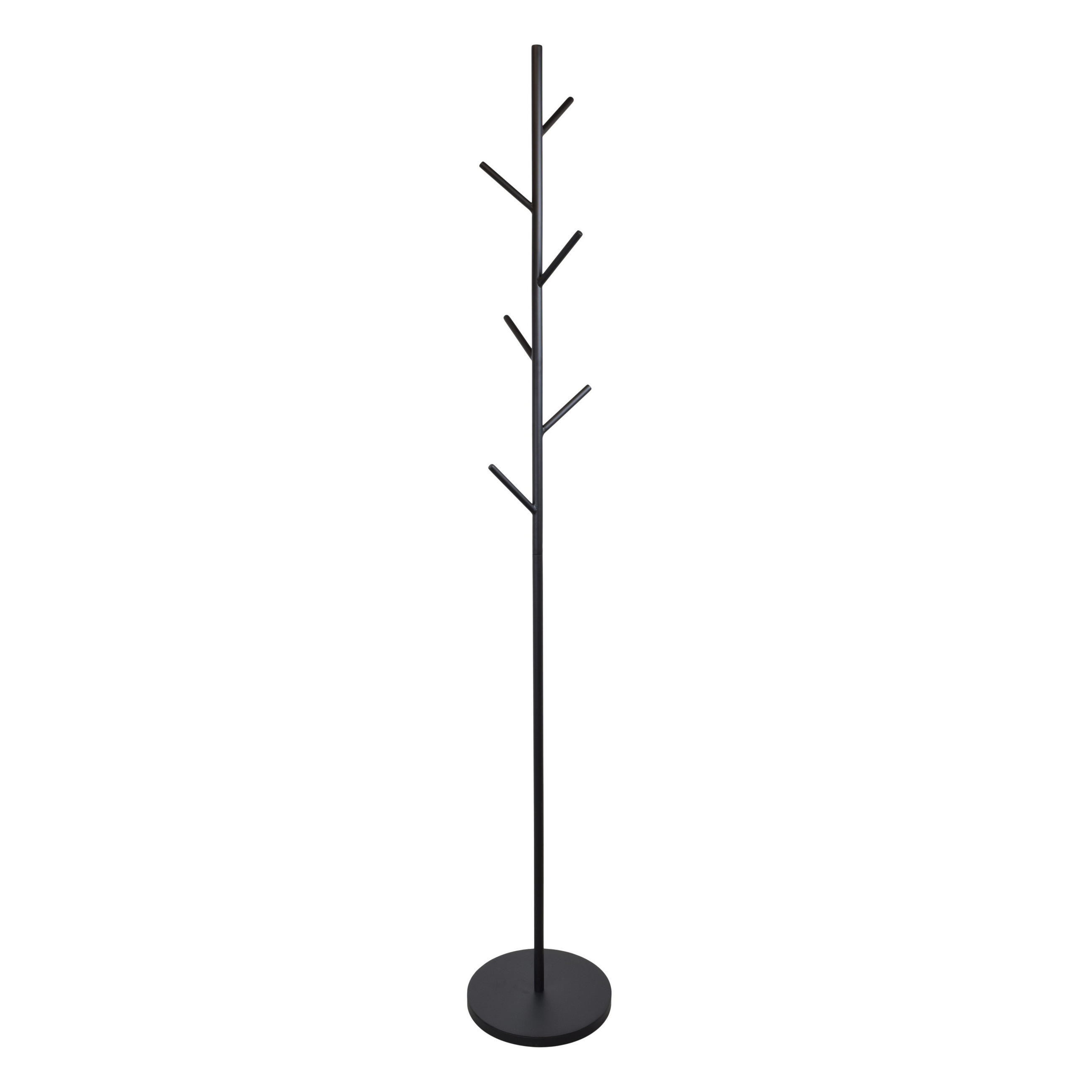 KLEIDERABLAGE Tree Schwarz - Schwarz, Metall (27/170/27cm) - LOFT42