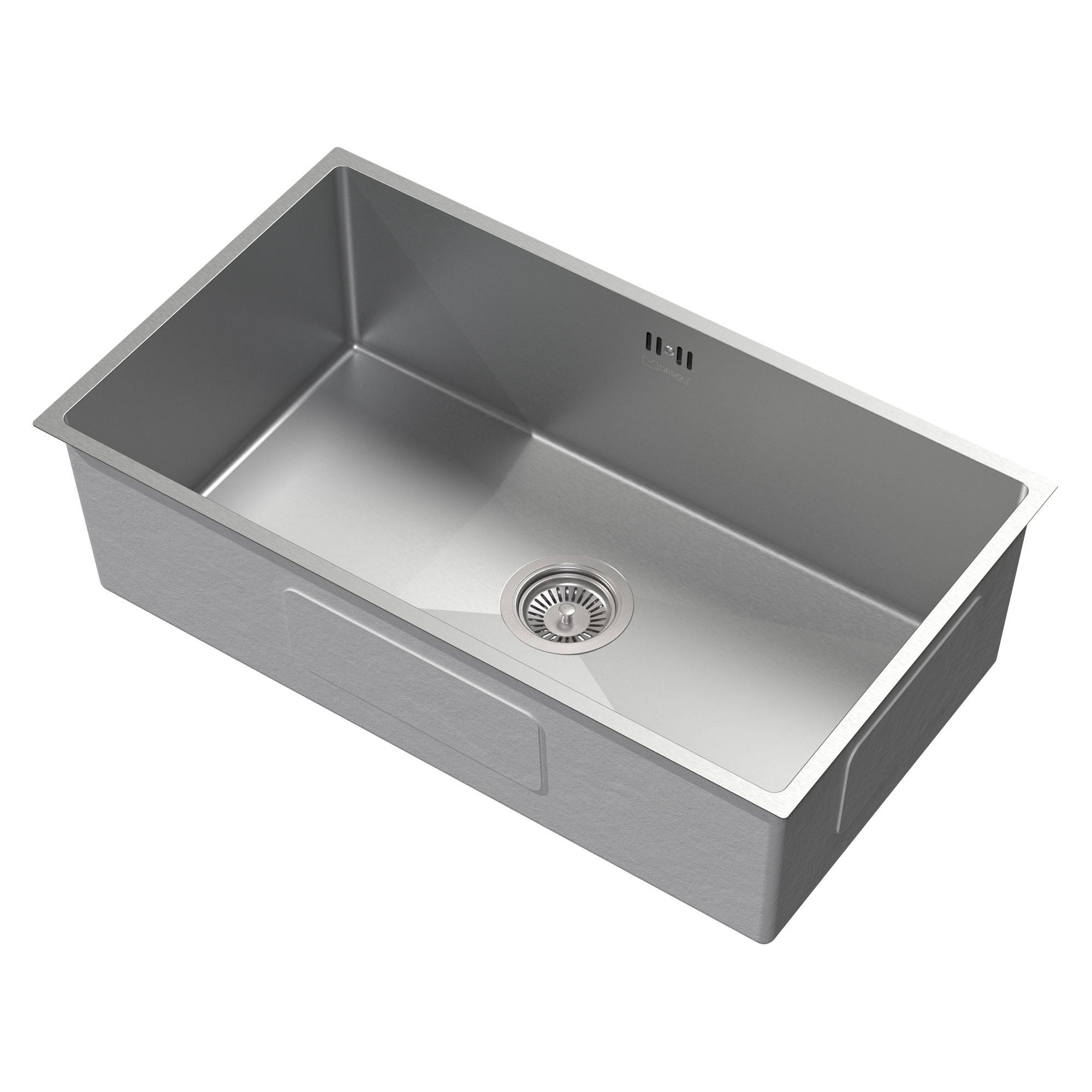 SPÜLBECKEN Edelstahl 70/40cm - Silberfarben, Metall (40/20/70cm) - ML-DESIGN